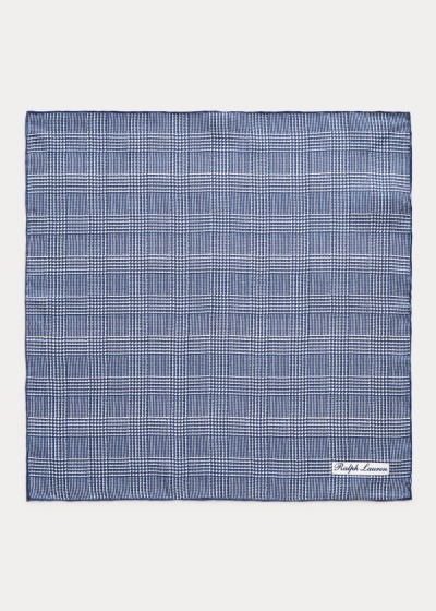 Ralph Lauren Glen Plaid Silk Pocket Square Herre Danmark (KPAJR9075)